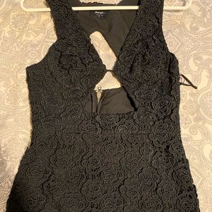 Nasty Gal little black dress. Floral lace print